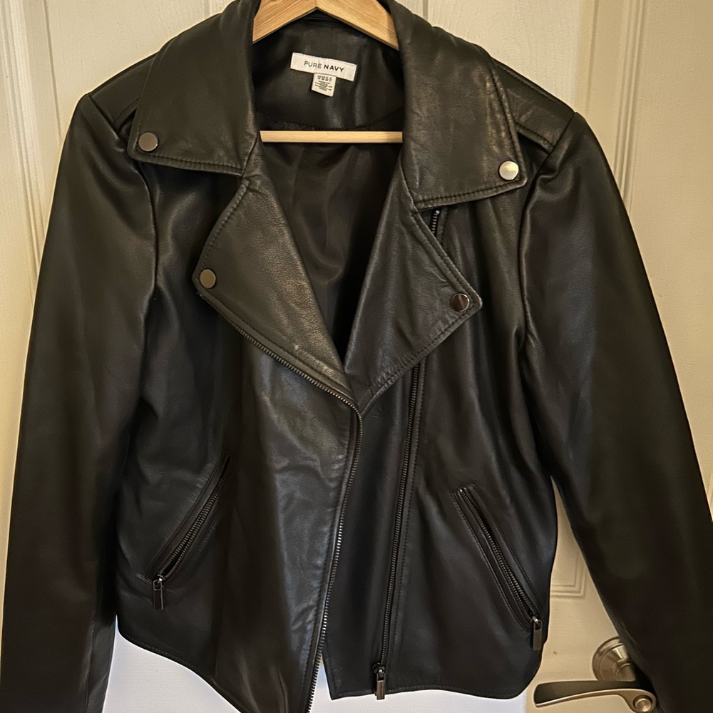 Soft Black Leather Biker Jacket